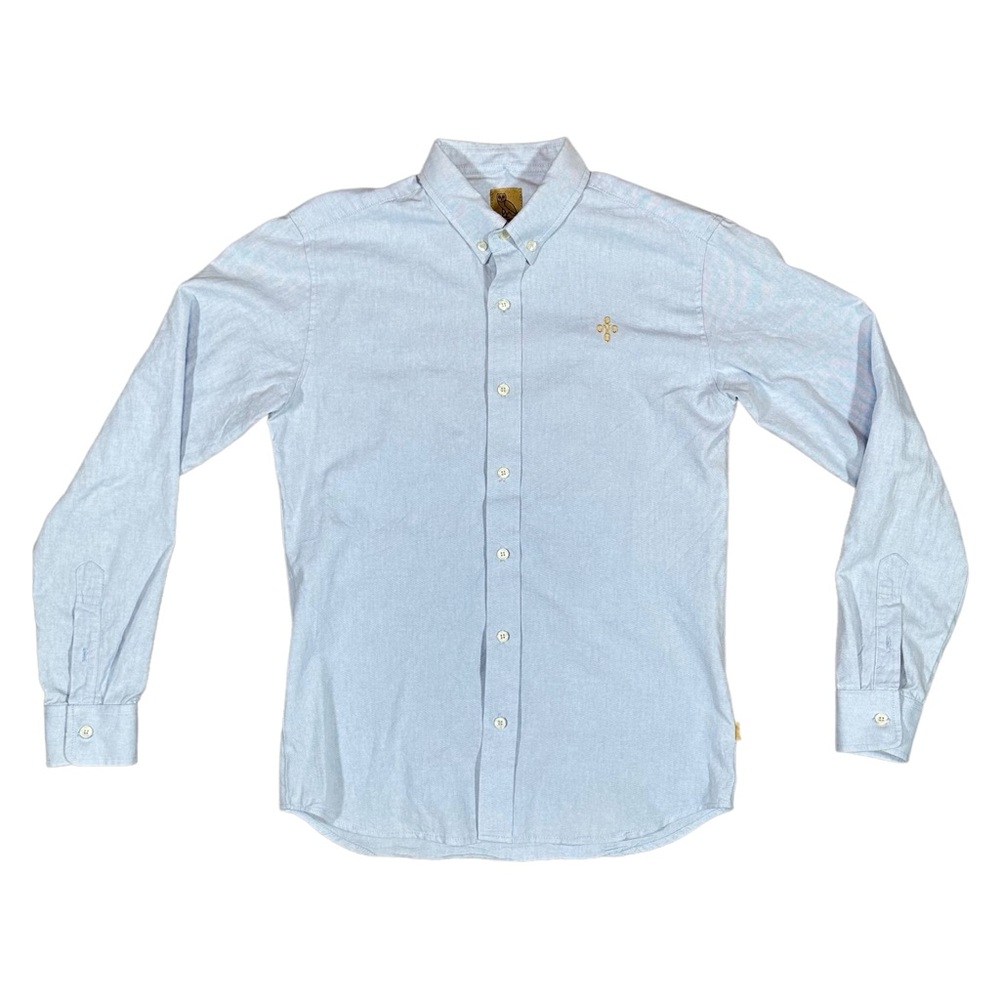 OVO Light Blue Long Sleeve Button Down Shirt